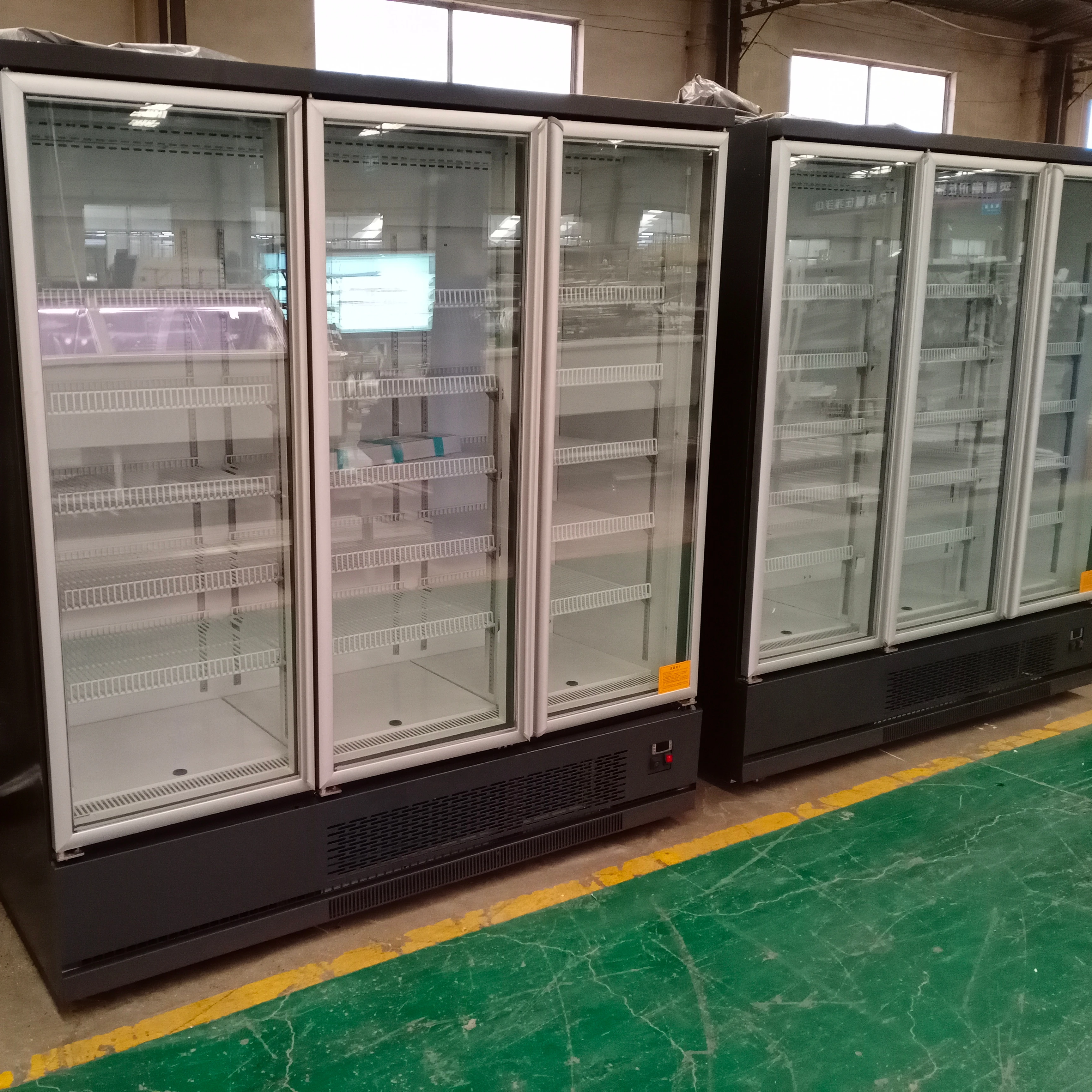 Supermarket Commercial Open Display Cabinet Air Cooling Vertical Showcase Bottom Mounted Freezer