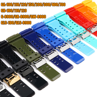 Watch Band for Casio G-SHOCK GA-110 GA-120 GA-140 GA-700 400 GD-110 120 G-8900 GLS-100 Men Resin Silicone Strap Accessories 16mm