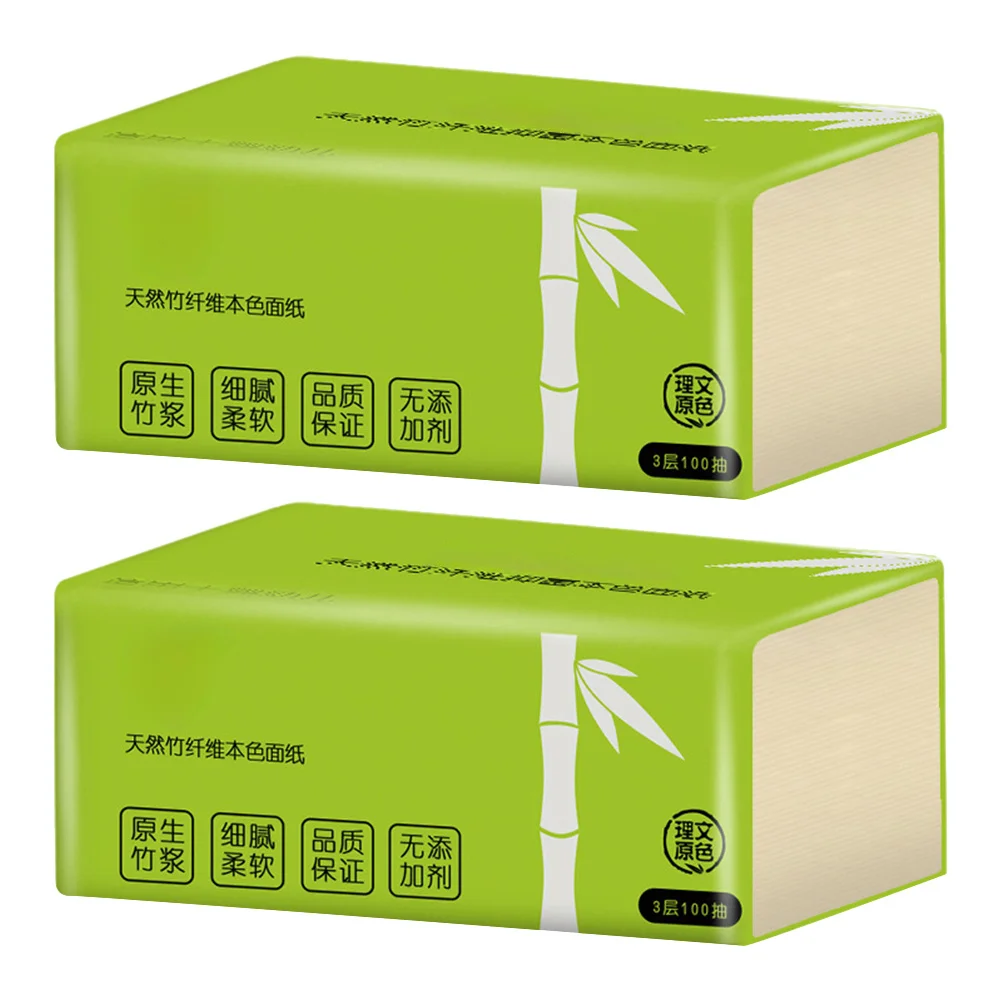 6 أكياس 1 حزمة مناشف ورقية لب الخيزران لينة ماصة للمنزل المطبخ مطعم المرحاض الأنسجة منديل استخراج ورقة الخيزران #2