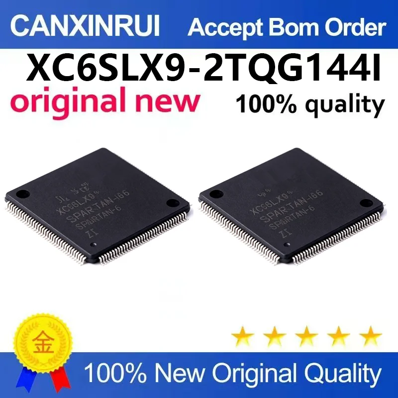 (5pcs-100pcs)New Original XC6SLX9-2TQG144I TQFP-144 FPGA - Field Programmable Gate Array
