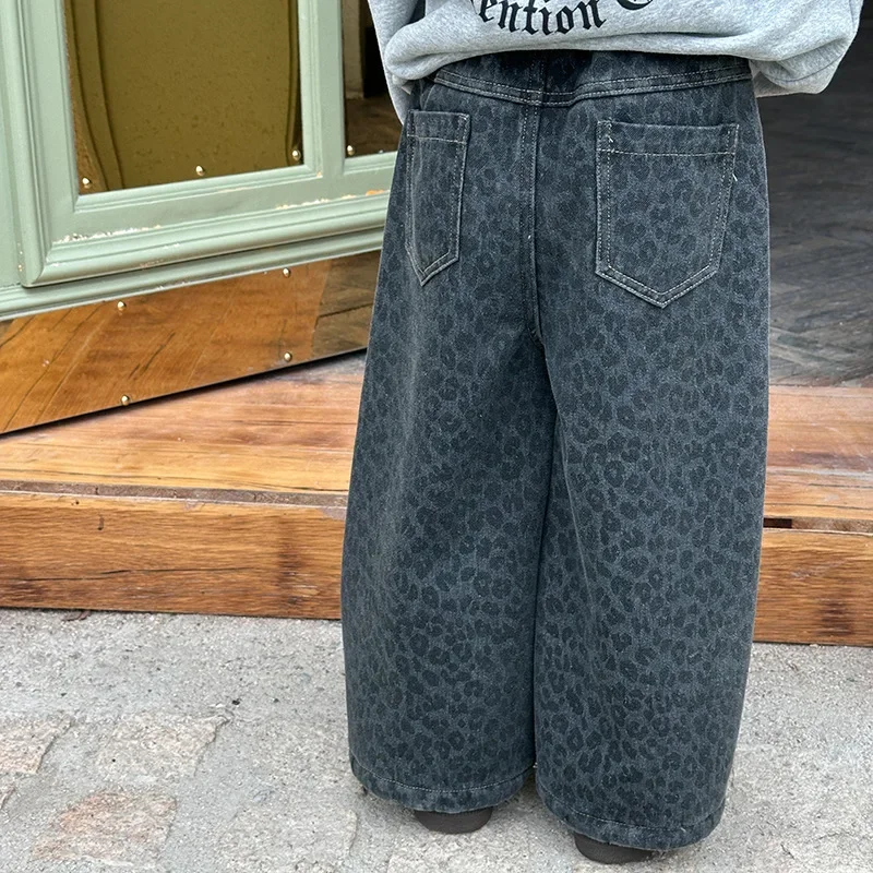 Girls Pants Kids Clothes Fashion Easy Matching Jeans