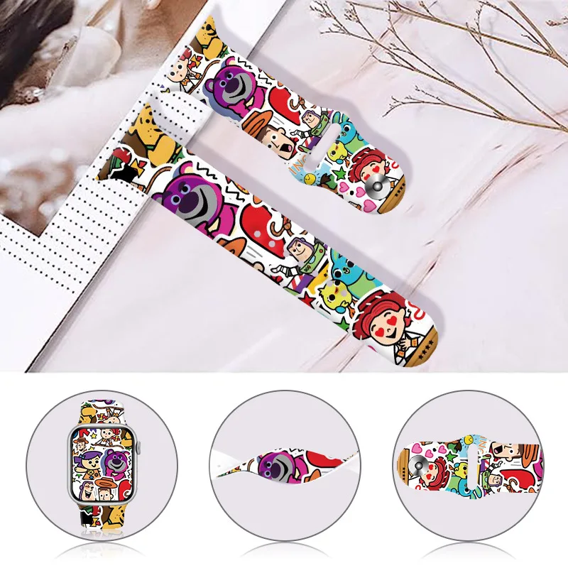 Disney Pixar Toy Story Anime Strap for Apple Watch Band 1 2 3 4 5 6 7 8 Se Silicone Smartwatch IWatch Watchband 38/40/41MM Gift