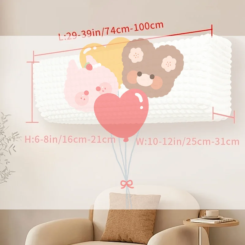 Dustproof Air Conditioning Cover Wall Mounted Air Dust Cover Washable Elasticity Air Conditioning Protective Cover