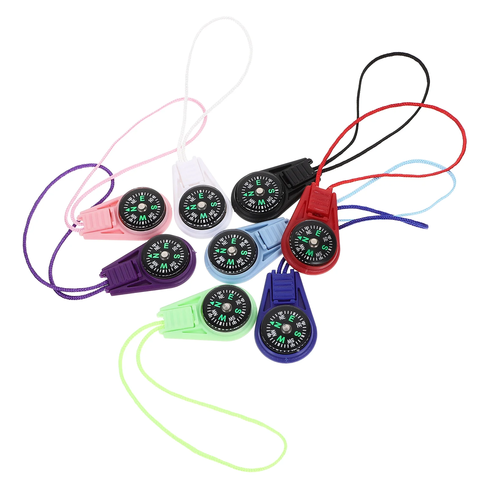 

20 Pcs Lanyard Slider Compass (mixed Colors) 20pcs Small Outdoor Button Vintage Hiking Accessories Pocket Large Travel Child