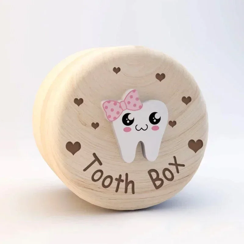 Wooden Milk Teeth Organizer Durable Collecting Teeth High Quality Baby Tooth Box Save Gifts Tooth Box Teeth Keepsake Boxes Baby