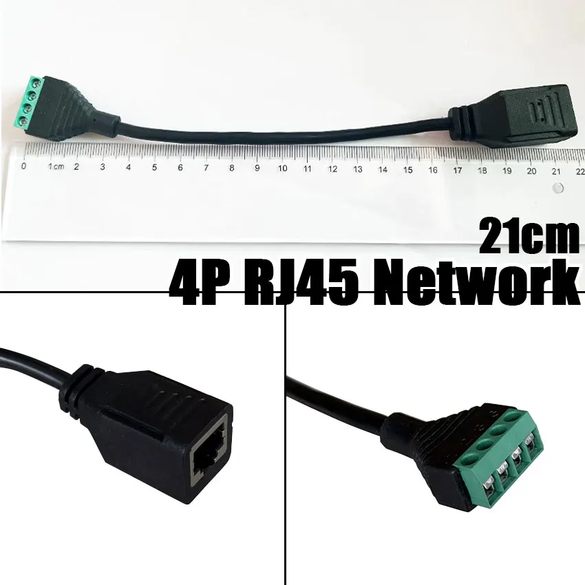 1PCS RJ45 Zu 4pin Terminal RJ45 Weibliche Terminal Block Kristall Kopf Terminal Block Druck-freies Kristall Kopf Net block Ende