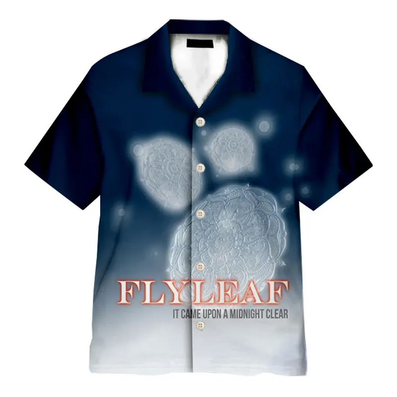 

Flyleaf Band 3D Printed Fashion Casual Shirts Men's /Women's Short Sleeves Loose Breathable Tailored Collar Hawaii Shirts