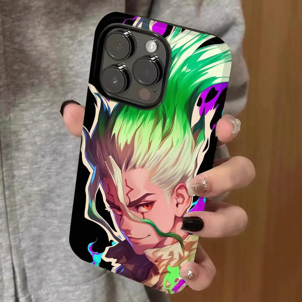 

characters senku ishigami Phone Case Double-layered 2-in-1 Film Case For IPhone 16 15 Promax 14 13 Pro 12 11 plusSamsungS Covers