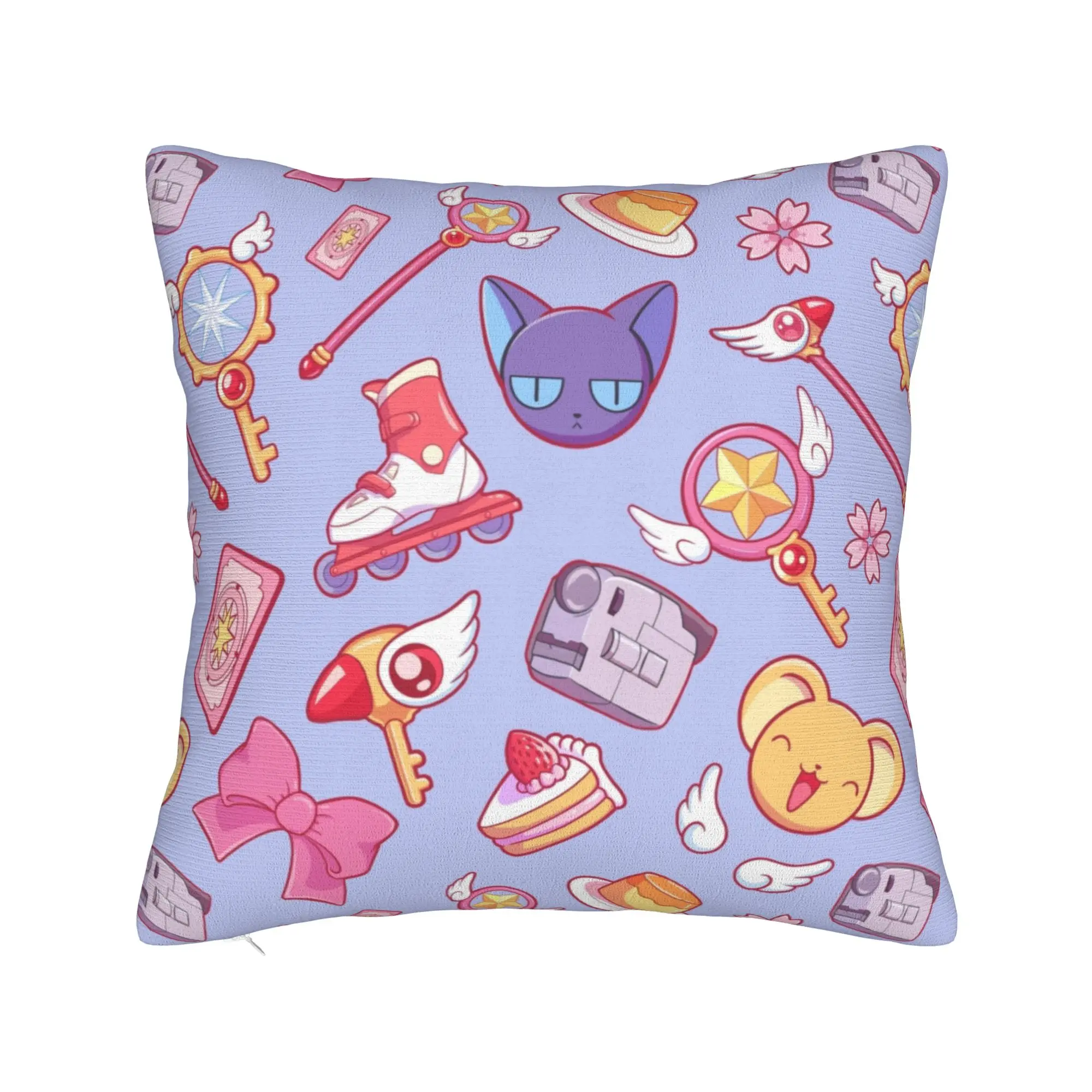 Sakura Card Captor Square Pillow Case Cardcaptor Sakura Anime Japan Manga Cushion Covers  Decorative Pillowcover for Car 18
