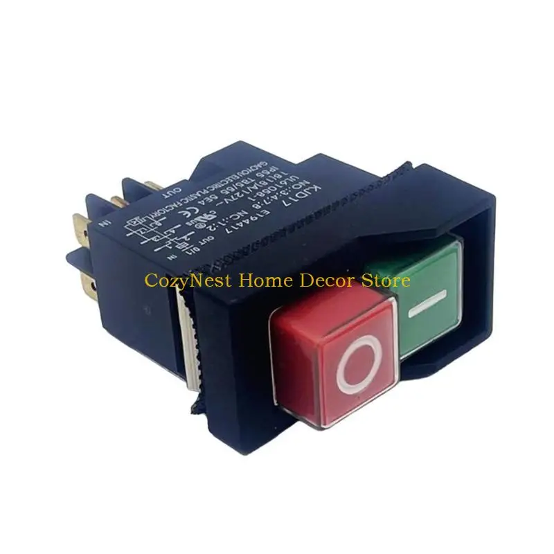 92MF 127V Electromagnetic Pushbutton Convenient 220V Electromagnetic Push Button PVC Switches Simple Operation for DIY