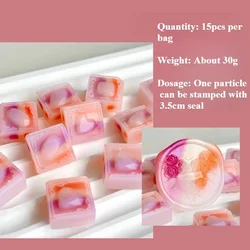14/15pcs Self-adjusting Multi-color Clip Core Fire Paint Seal Wax Particle DIY Envelope/manual Ledger Seal Decoration Material