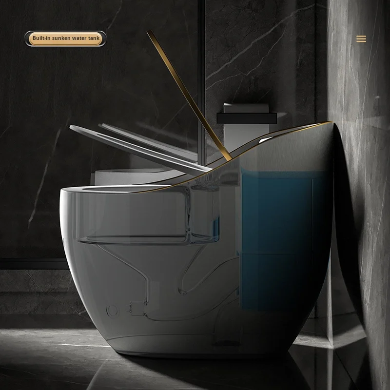 Ceramic Toilet，Egg Shape Siphon Multicolor，Wc，One Piece Super Flush，Sanitary Commode，Floor Mount 300/400mm Rough-In Home Use