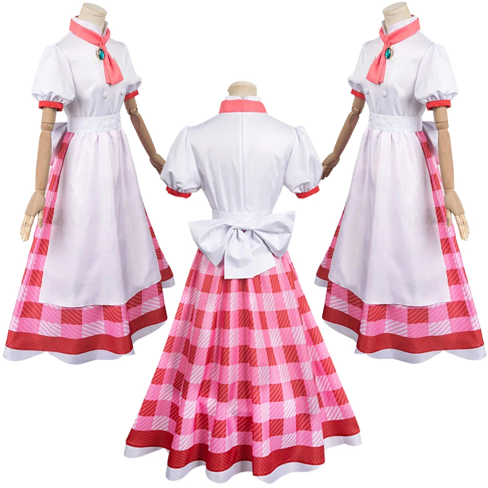 Chef Peach Cosplay Fantasy Kostüm Anime Spiel Showtime Disguise Hut Lolita Kleid Outfit Frauen Erwachsene Mädchen Roleplay Halloween Anzug