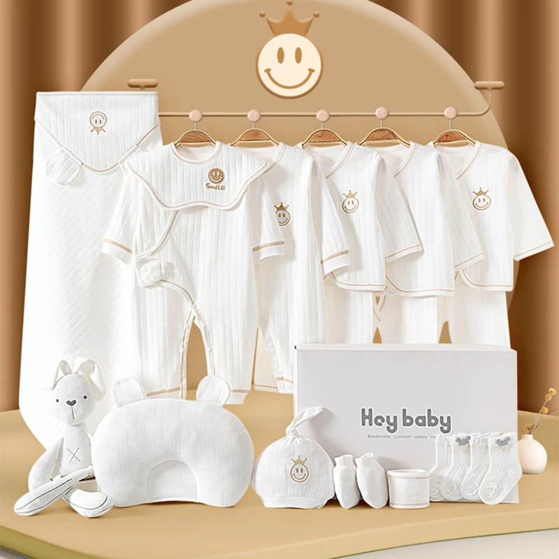 

Newborn Clothes Baby Gril Pure Cotton Baby Boy Clothing Gift Set 0-6 Months Kids Clothes Suit Unisex Baby Outfit No Box