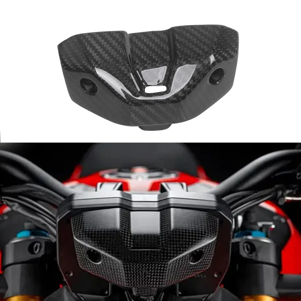 

For Ducati Streetfighter V4 2020 2021 Motorcycle Real Carbon Fiber Instrument Cover Fairing Twill Cowl Protection Accessories