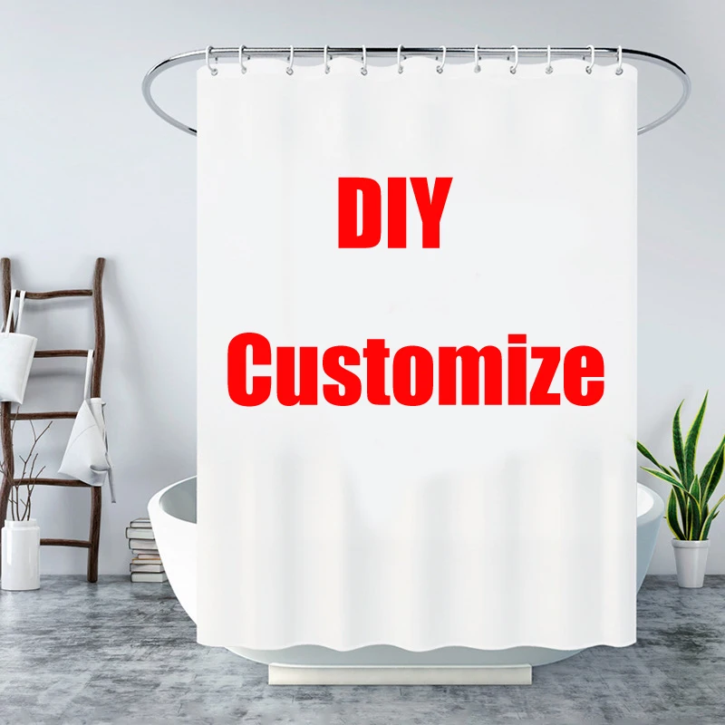 

DIY Custom Design Bathroom Together Shower Curtain Bathroom Toilet Decor 3D Printed