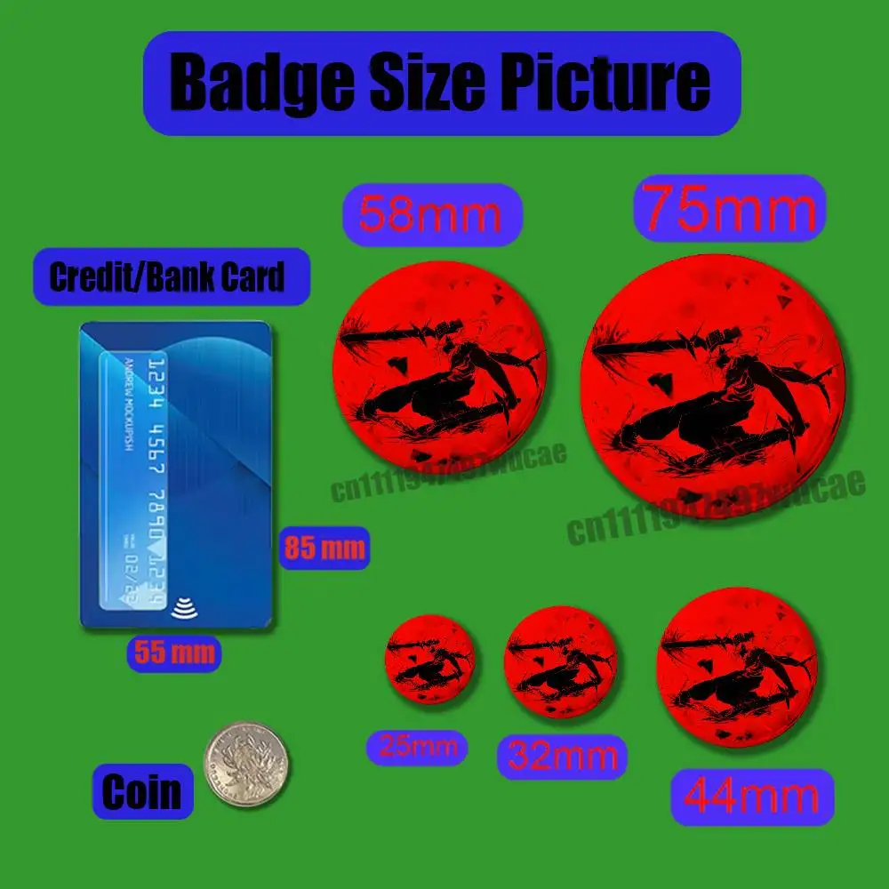 For 1x1x1x1 F-Forsaken Badge Case Custom Pin Insignia Emblem Round 25mm Button Laser Film Cover