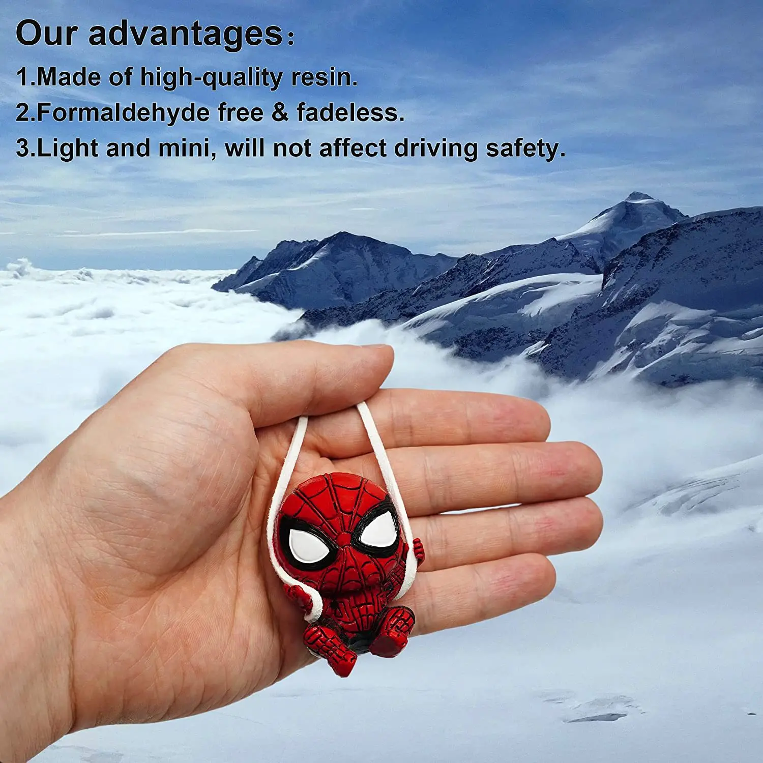 New Doll Model Hot Toys Marvel The Avengers Anime Figures Spider-Man Rope Car Rearview Mirror Decoration Figurine Pendant Gifts