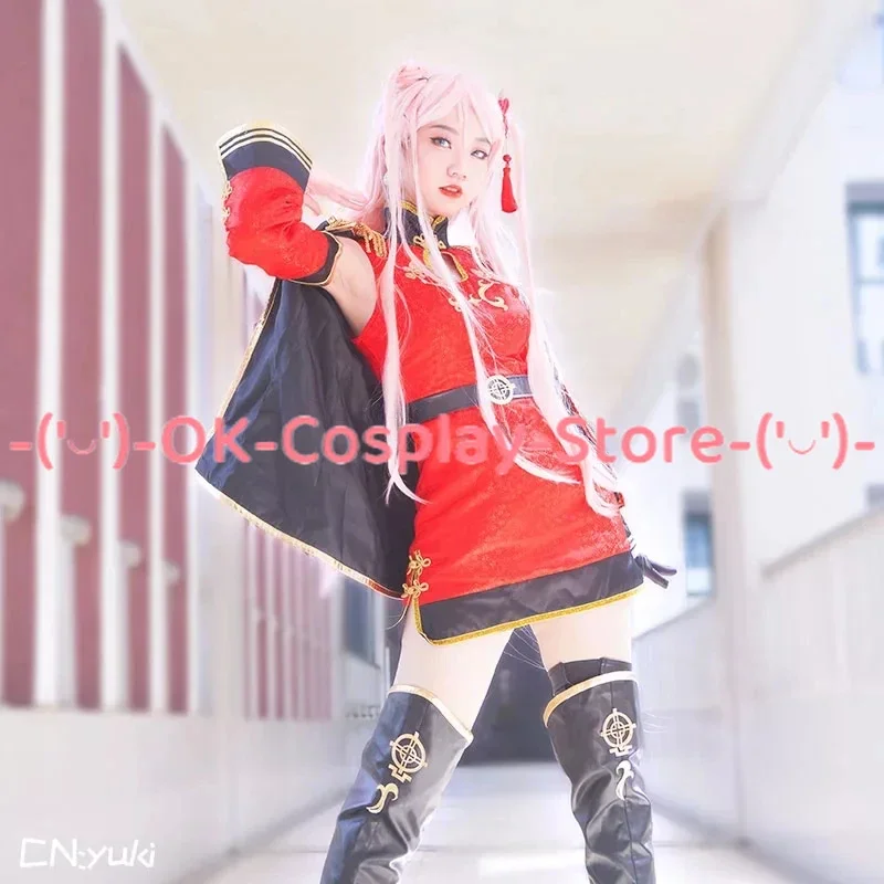 Game Love Live! Nijigasaki High School Zhong Lanzhu Cosplay Costume Women Cute Red Dress Suit Halloween Uniforms Custom Made