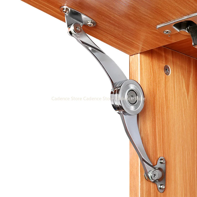 2pcs Ball Positioning Stay-Put Hinge, Zinc Alloy Construction for Lift-Up Cabinet Door, Blade Gas Spring