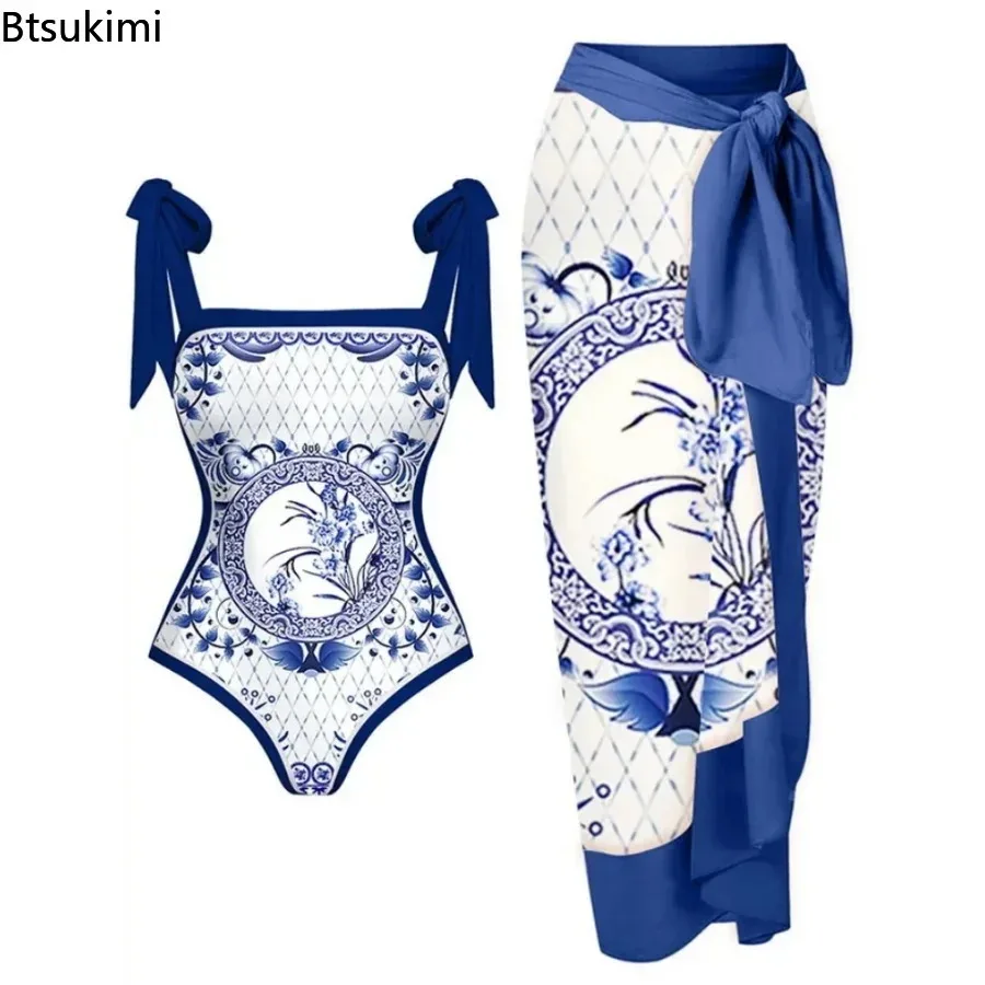 Swimsuit 2 Piece Women Bikini Set Strappy Bandage Swimwear Brazilian Biquini Bathing Suit Push Up Floral Printed Ruffle Bikinis