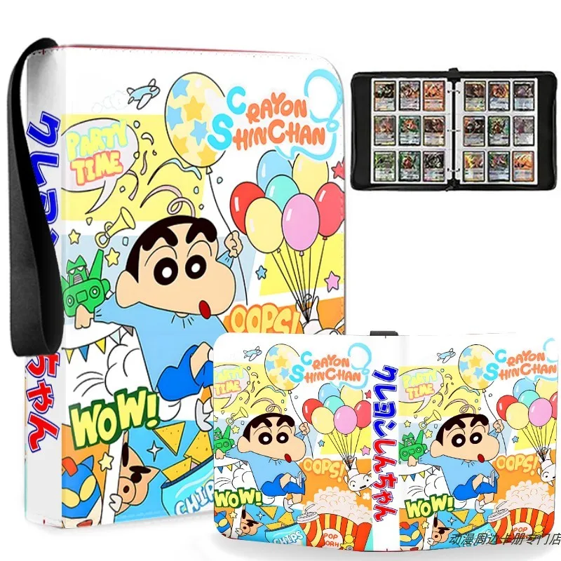 Crayon Shin Chan Card Album 4-Grid 9-Grid Loose Leaf Storage Album 3-Inch Polaroid Album Card Collection Album Pickup Bag