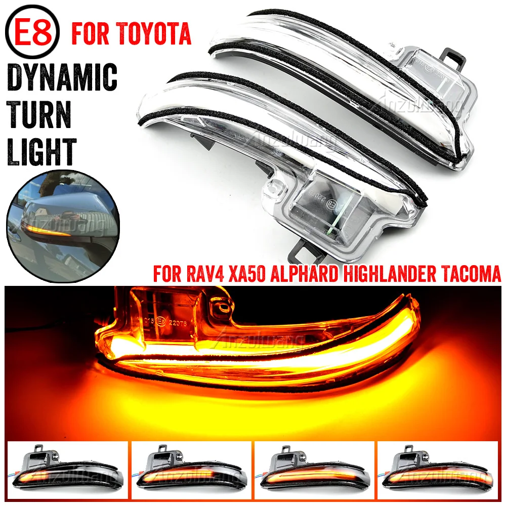 

Dynamic Turn Signal Light For Toyota RAV4 XA50 2019 2020 2021 Side Mirror Marker Light Sequential Indicator Lamp