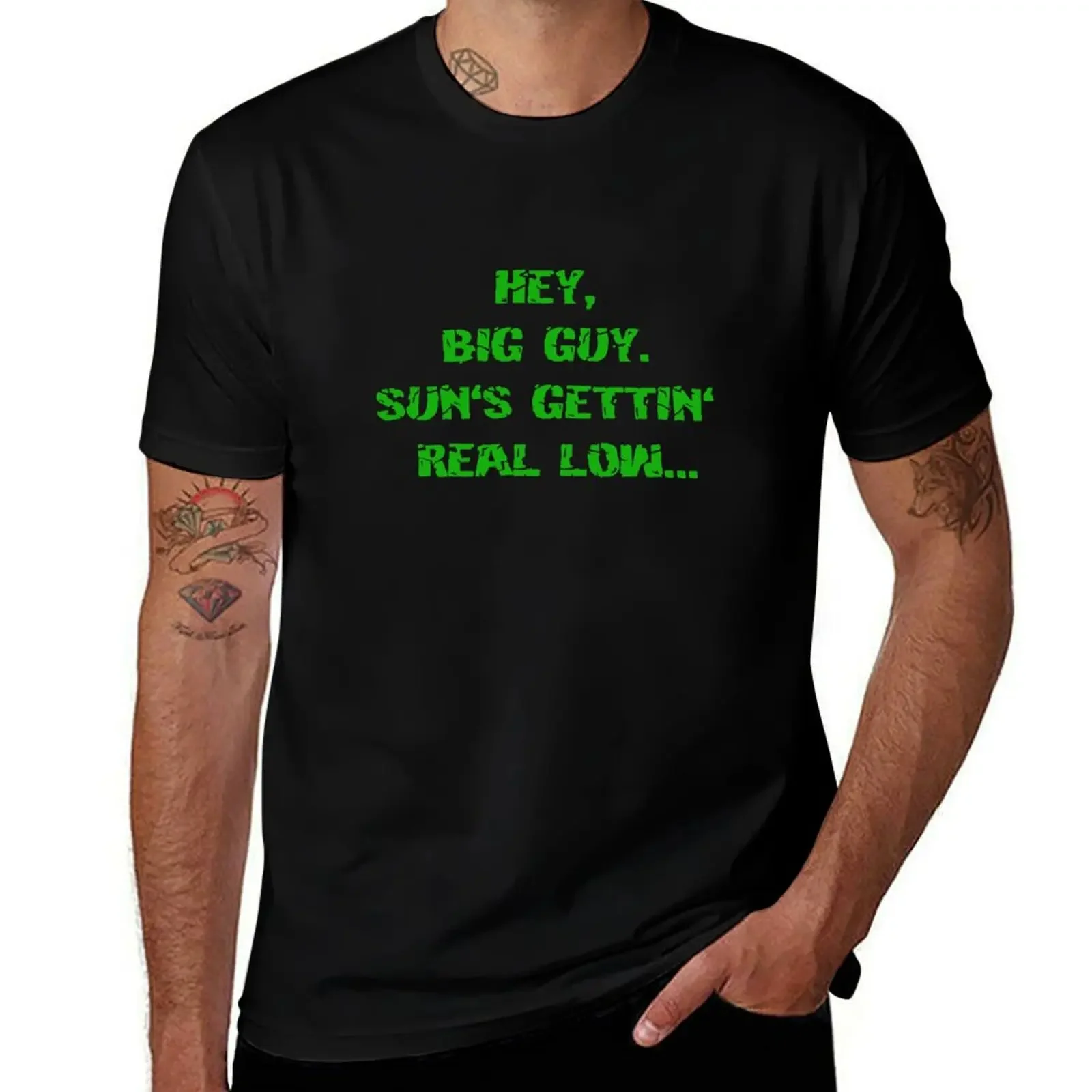 Sun's getting real low T-Shirt oversizeds graphic t shirts compression shirt men