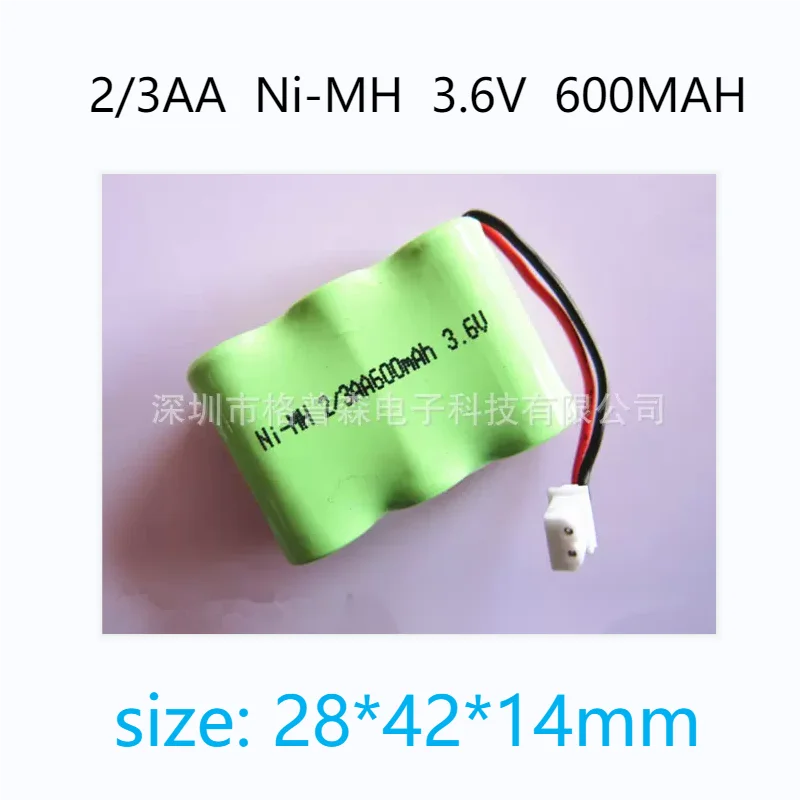 2/3AA Ni-MH 3.6V 600MAH Rechargeable Battery for L202 Phone Cordless Phone