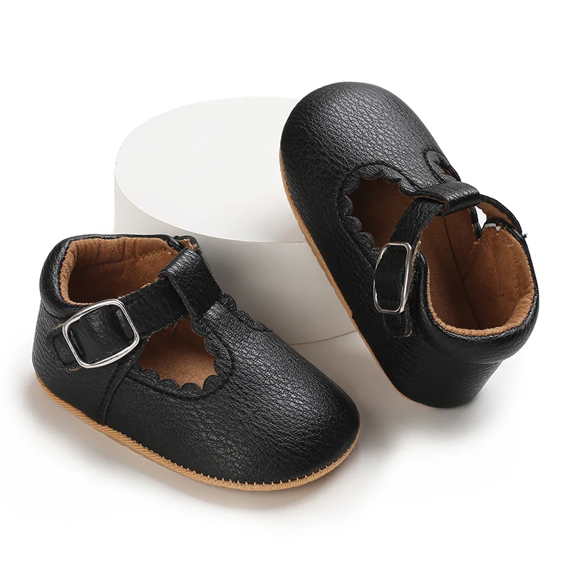 

Детская обувь, классические кожаные туфли для мальчиков и девочек, разноцветные, на резиновой подошве, противоскользящие, для первых шагов, для младенцев, Мэри Джейн