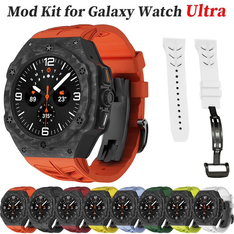 

Комплект для роскошной модификации Samsung Galaxy Watch Ultra 2025 47 мм: корпус и ремешок из карбонового волокна для Galaxy Watch 7 Ultra, аксессуары