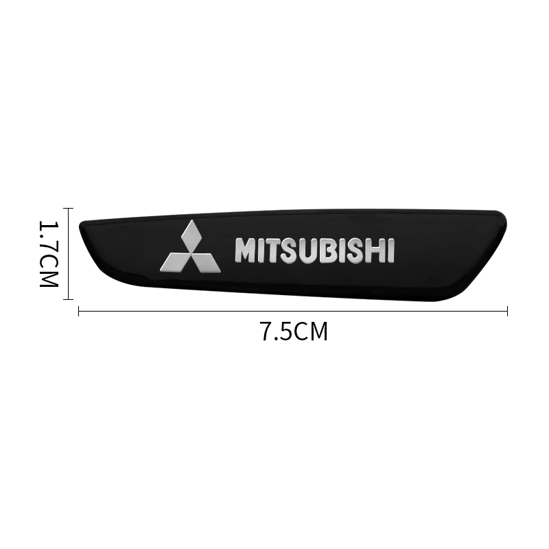 2PCS 3D Metal Car Styling Side Fender Body Decor Stickers For Mitsubishi Lancer 9 10 Outlander 3 Asx L200 Pajero Accessories