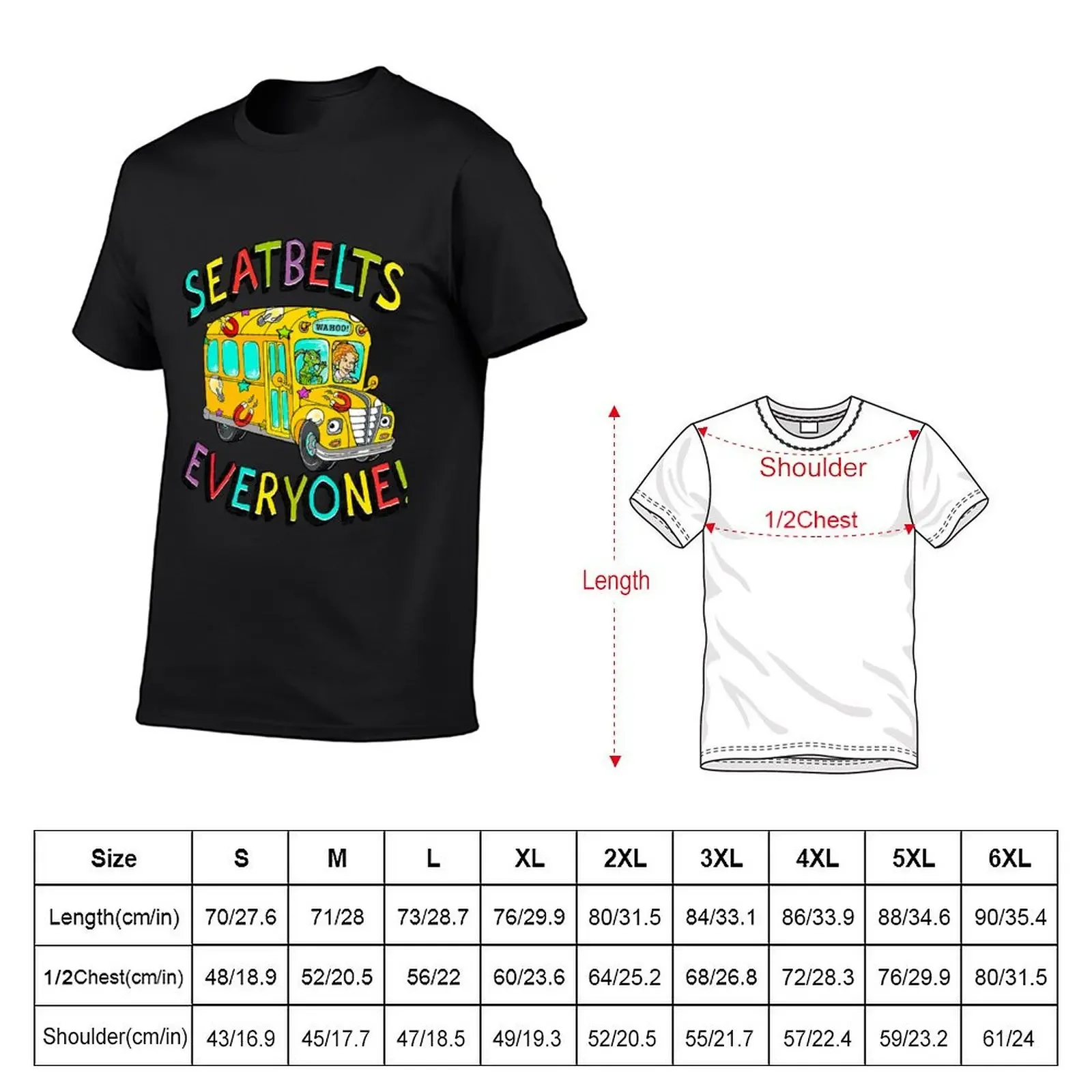 Seatbelts Everyone Magic School Bus Driver Job Pride T-Shirt for a boy funny shirt cotton affliction