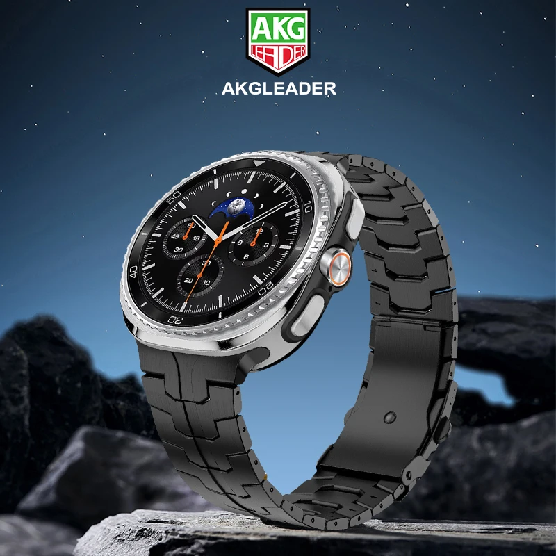 

AKGLEADER Iron man titanium strap for samsung watch ultra straps watch 8 classic 46mm strap for watch 7 Ultra 47mm bracelet band