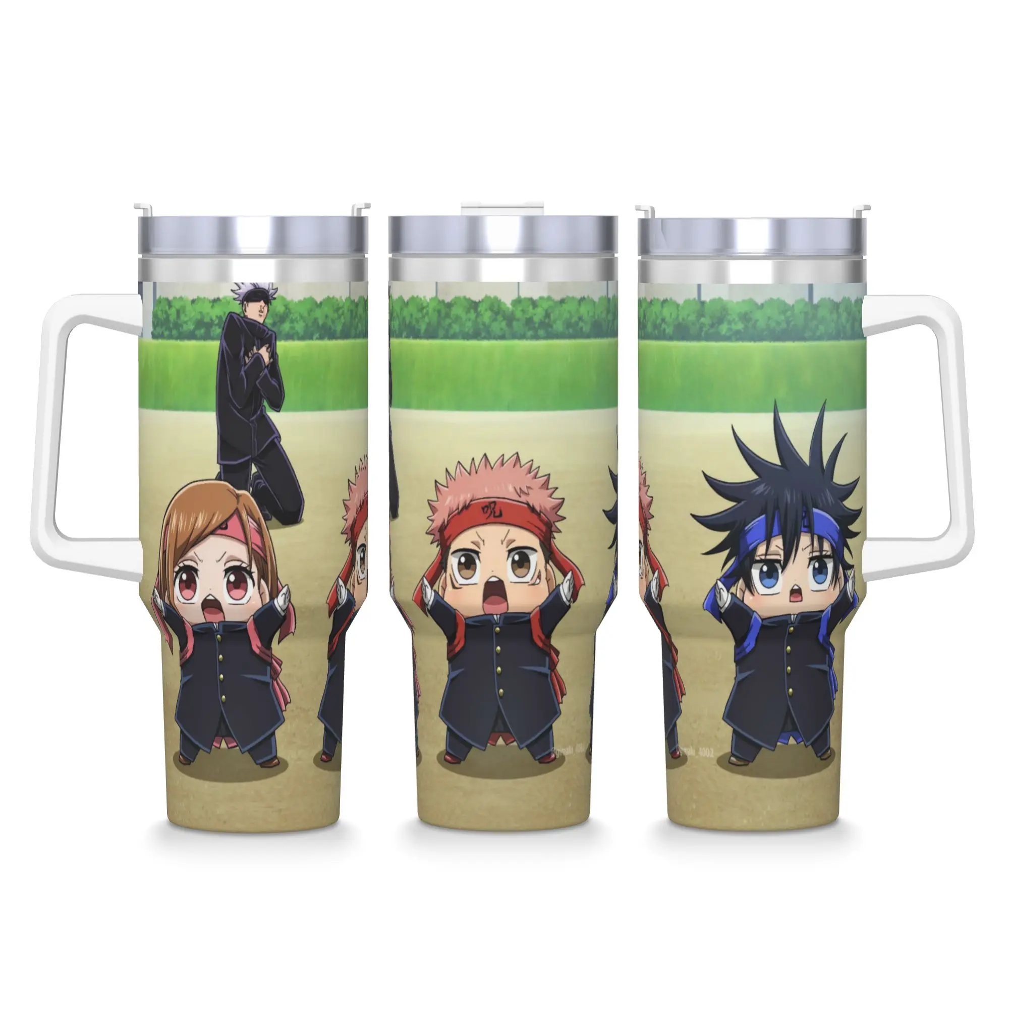 Stainless Steel Tumbler Anime Juju Characters Mugs Cup With Straws  Travel Cold Drink Water Bottle Keep Heat 40oz Thermal Cups