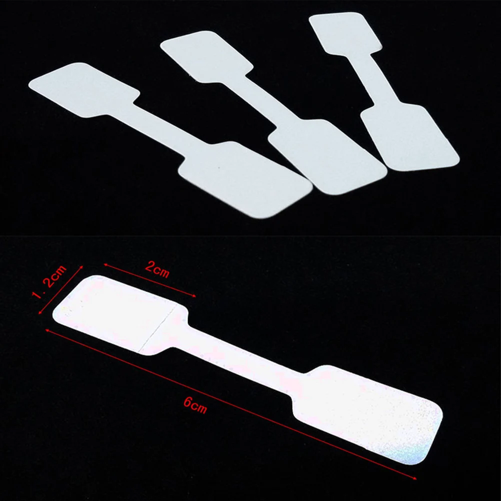 

200pcs Self Adhesive Labels Jewelry Keyring Prince Tags Necklaces Blank Price Tags Display Folder