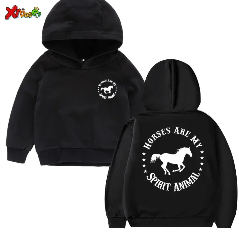 

Girl Hoodie Sweatshirt Kids Hooded Horse Lover Clothing Children's Clothing Boys Sweatshirt Toddler Baby Clothes Girls Hoodies