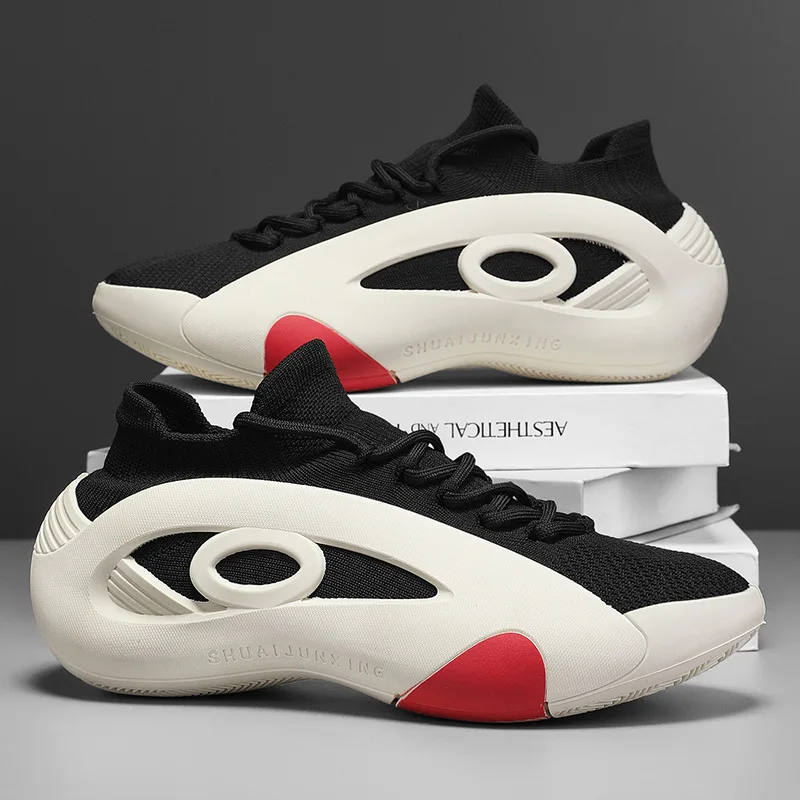 

New Breathable Basketball Shoes for Men Wear-resistant No Slip Casual Sports Shoes Men Outdoor Lightweight Mesh Sneakers Shoes