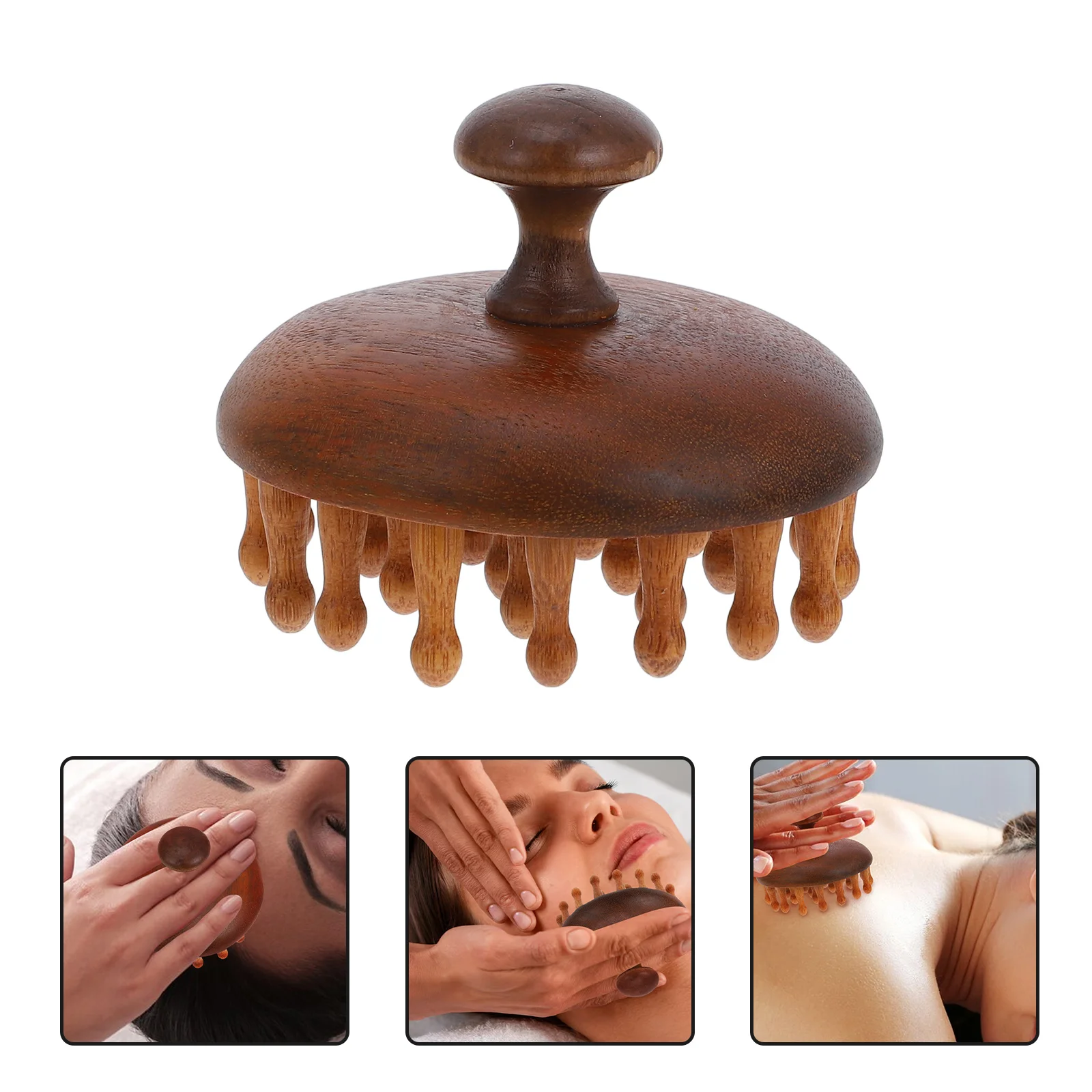 Round Comb Travel Detox Shampoo Sandalwood Wide Tooth Detangler