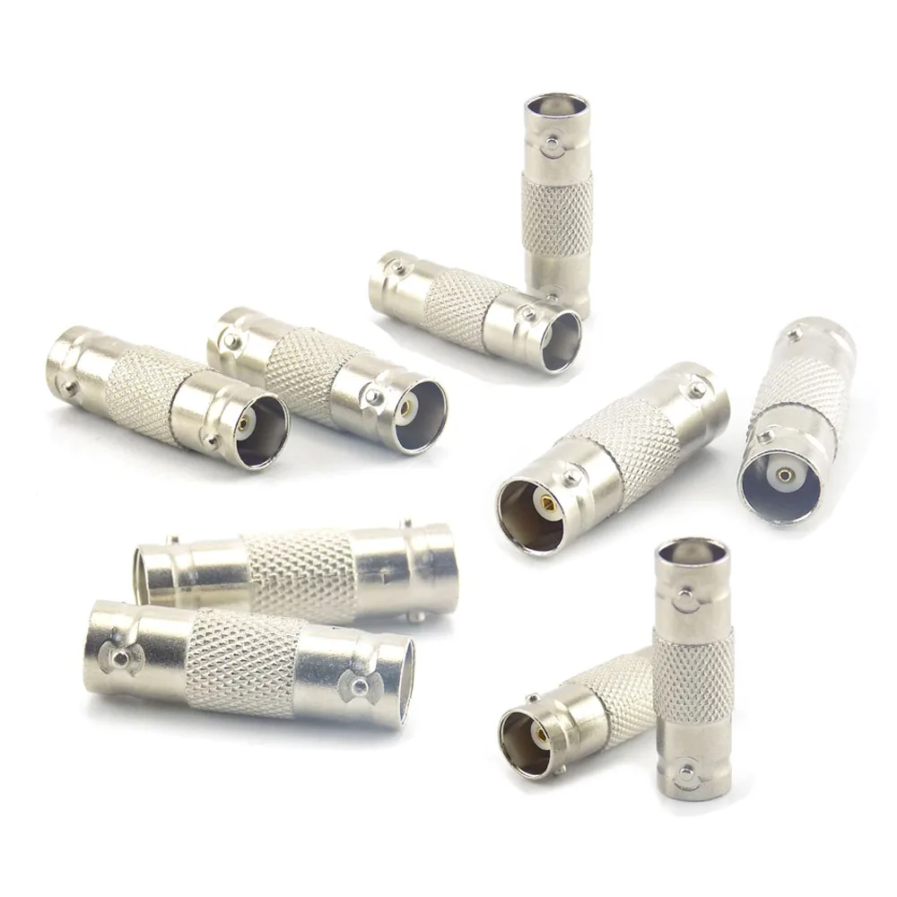 Conector BNC hembra a hembra, acoplador en línea coaxial, extensor para cámara IP CCTV, AHD, vídeo de seguridad, 10 piezas, 10%