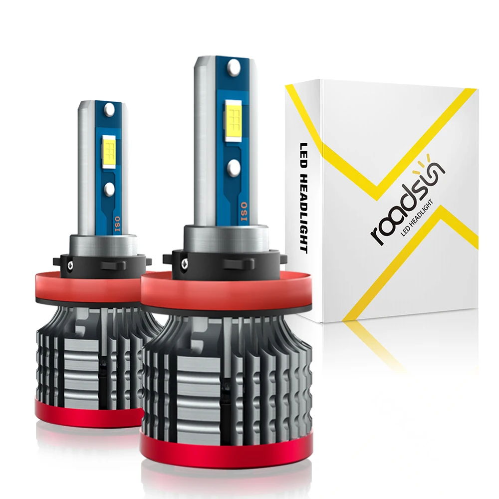 2PCS Super Brightness Car Lamps H11 Headlight Perfect Beam Pattern 26000LM 150W CSP Chips LED Built-in Drive Bulbs