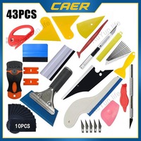 CAER Car Vinyl Tint Film Installation Tool Kit Auto Window Installing Rubber Scraper Wrap Sticker Carving Knife with Spare Blade