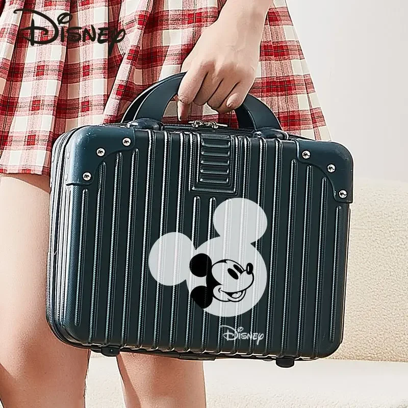 Imagem -05 - Disney-mala de Maquiagem Mickey Feminina Caixa de Armazenamento Mala de Transporte Multi Funcional Alta Qualidade Desenhos Animados Moda Novo