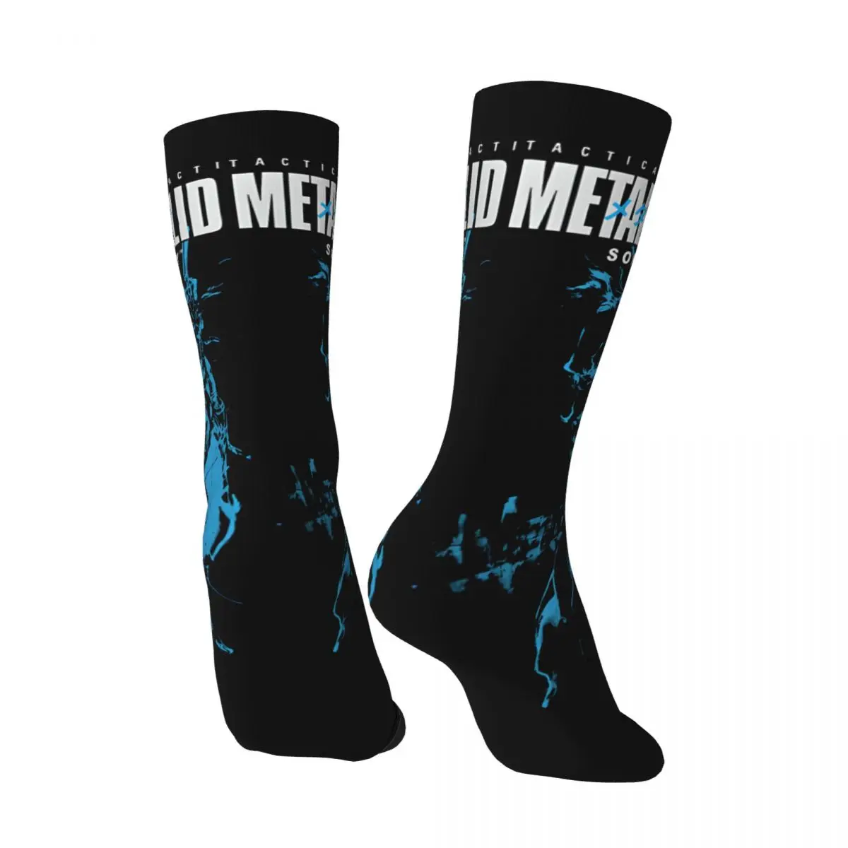 Divertente Crazy compression Cool Fans calzino per uomo Hip Hop Vintage M-Metal Gear Happy Seamless Pattern stampato Boys Crew Sock