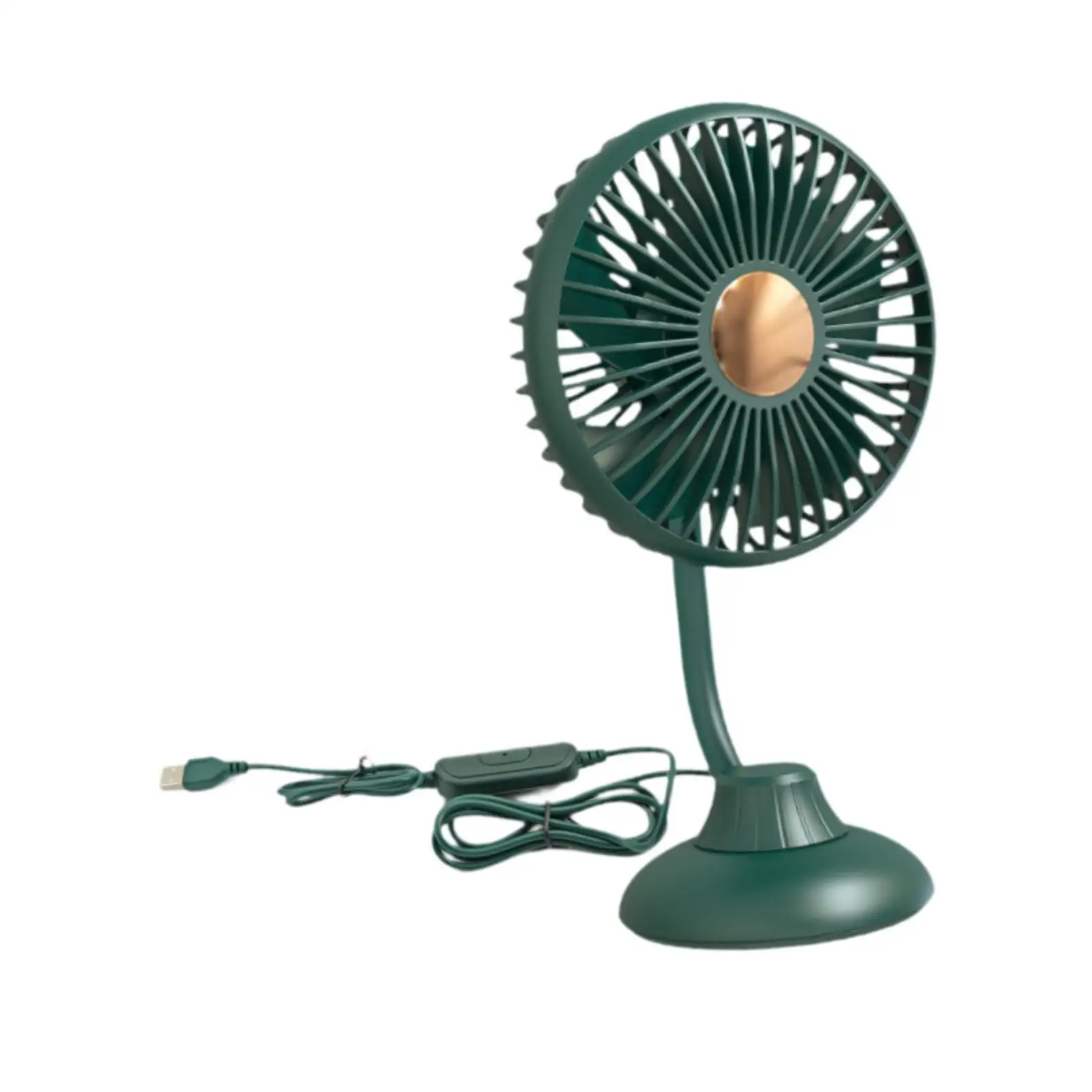 USB Desk Fan Comfortable Household Fast Cooling Strong Airflows 3 Speeds Wind for Car Kitchen Bedroom Living Room Indoor