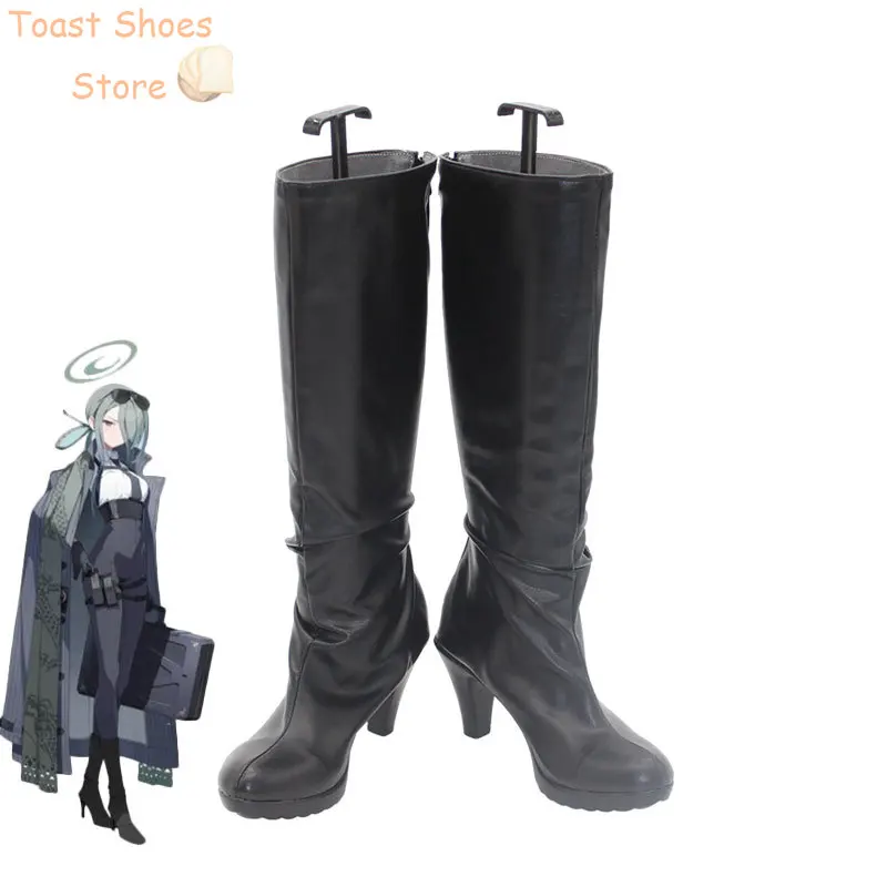 

Game Blue Archive Konoe Mina Cosplay Shoes Halloween Carnival Boots Anime PU Leather Shoes Cosplay Props Costume Prop