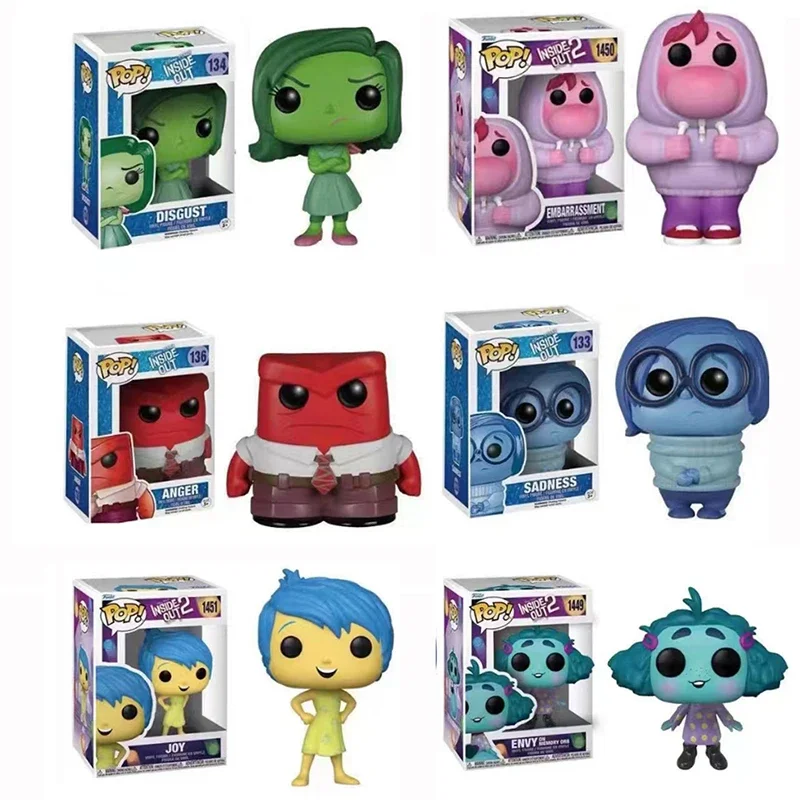 Hots pop Inside Out 2 Anime Action Figures doll Film Version Edition Model Statue Room Ornament Children's Christmas Gifts