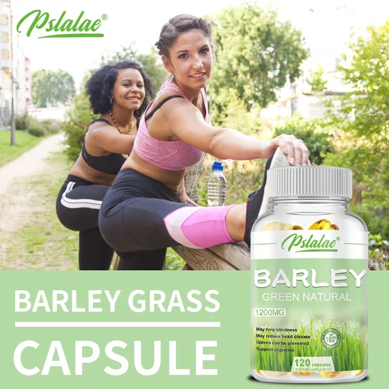 Barley Grass Capsules - Rich in Vitamins & Fiber, Antioxidants, Immune System, Digestion & Heart Health, Cardiovascular Health S