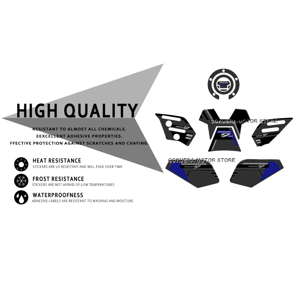For Yamaha TRACER 9 GT Tracer 9 2021 Motorcycle Accessories 3D Epoxy Resin Protective Sticker Kit
