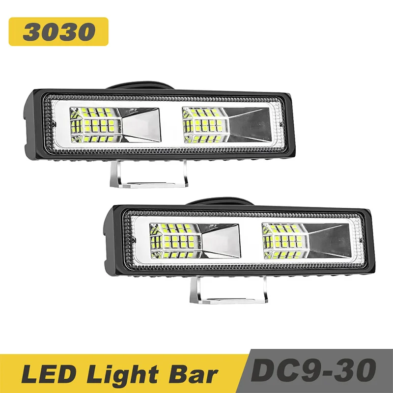 48W 16LED Car Work Light DRL Spotlight High Bright Waterproof Auto 4x4 Offroad SUV Truck Headlights Driving Lamp Work Bar 12V24V